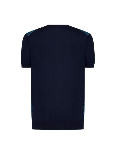 Jersey de algodón de tela jersey de tejido jacquard Low Brand azul