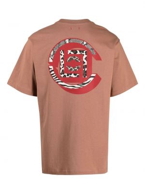 T-shirt mit print Clot braun
