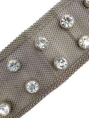 Bracelet en mesh en cristal Jennifer Gibson Jewellery gris