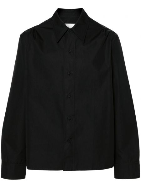 Памучна риза Jil Sander черно
