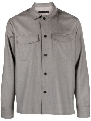 Camicia di lana Low Brand grigio