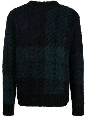 Sweter w kratkę z okrągłym dekoltem Sacai