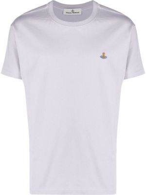 T-shirt ricamato Vivienne Westwood viola