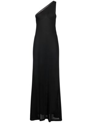 Viskózové midi šaty Tom Ford čierna