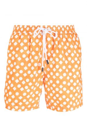 Kratke hlače s printom Barba narančasta