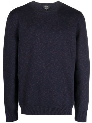 Плетен пуловер A.p.c. синьо
