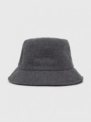 Vlněný klobouk Calvin Klein šedý