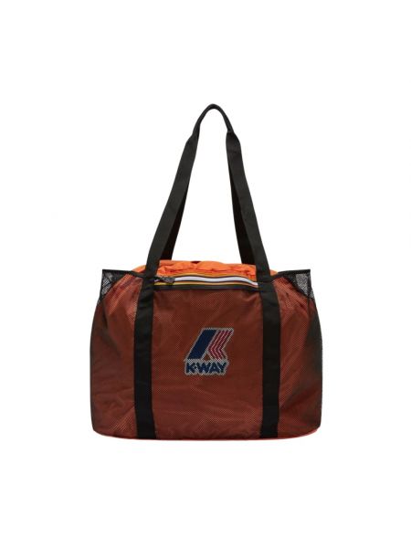 Shopper handtasche mit taschen K-way orange