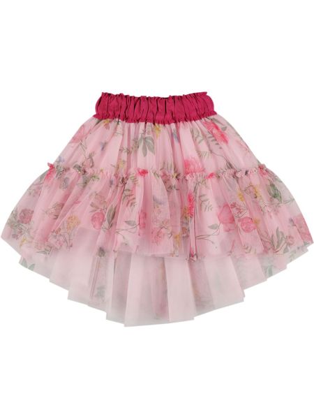 Tyll ruffle maxi skjørt for jenter Monnalisa rosa