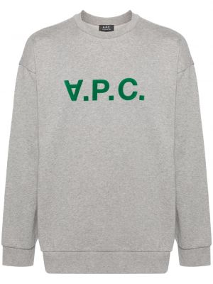Sweatshirt mit print A.p.c. grau
