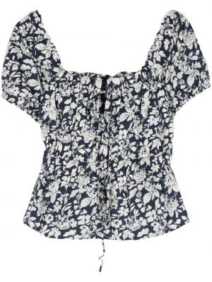 Φλοράλ βαμβακερή μπλούζα με σχέδιο Polo Ralph Lauren