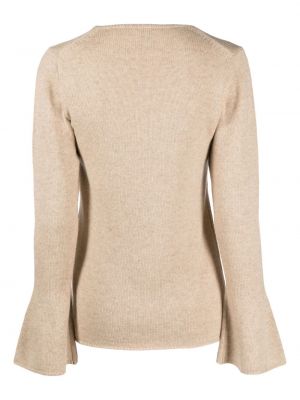 Sweter wełniany By Malene Birger beżowy