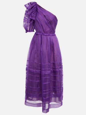 Rochie midi de mătase Ulla Johnson - violet