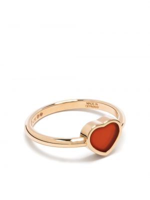Rožinio aukso žiedas su širdelėmis Chopard
