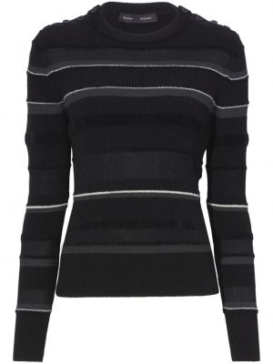 Stribet sweatshirt Proenza Schouler sort