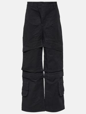 Bavlněné cargo kalhoty Entire Studios černé