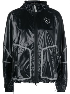 Kapucnis cipzáras dzseki Adidas By Stella Mccartney fekete
