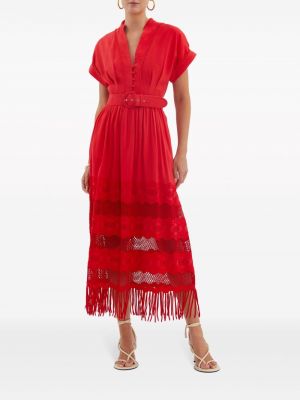 Kleid mit v-ausschnitt Rebecca Vallance rot