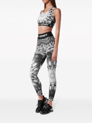 Pantalon de sport skinny à imprimé à motifs abstraits Plein Sport