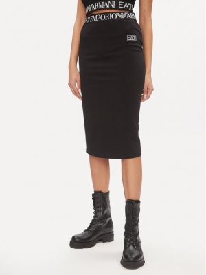 Slim fit pouzdrová sukně Ea7 Emporio Armani černé