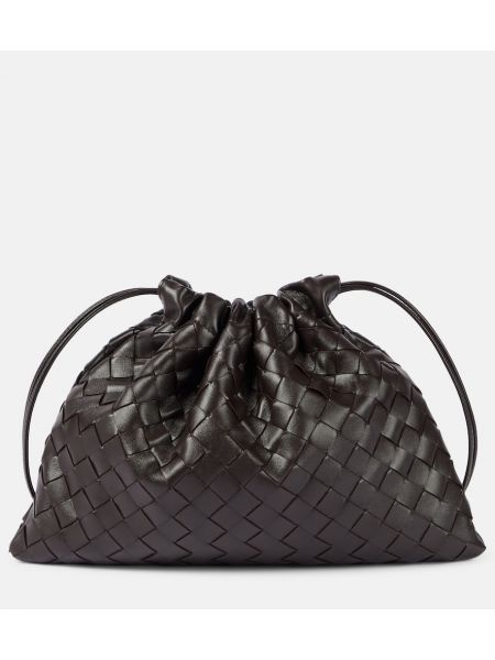 Nahka mini laukku Bottega Veneta ruskea