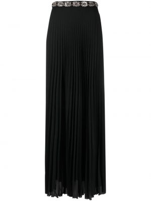 Plisovaná dlhá sukňa Elisabetta Franchi čierna