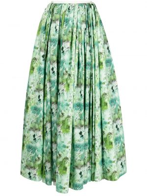 Suknja s cvjetnim printom s printom Giambattista Valli zelena
