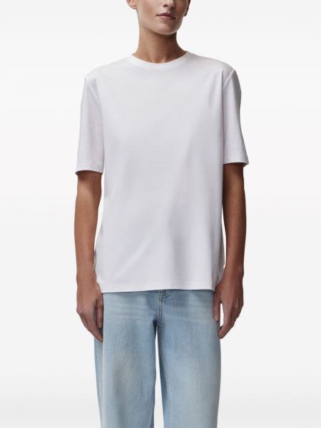 T-shirt en coton col rond 12 Storeez blanc