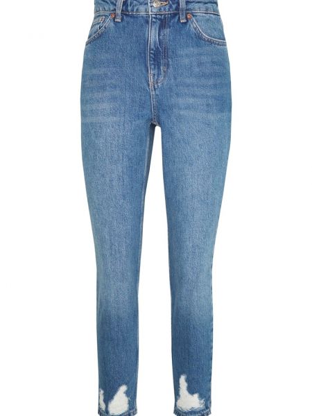 Jeansy relaxed fit Topshop Petite niebieskie