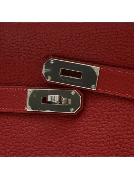 Bolsa de hombro de cuero retro Hermès Vintage rojo