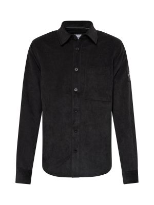 Rifľová košeľa Calvin Klein Jeans čierna