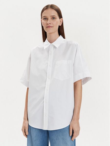 Oversized košeľa Calvin Klein biela
