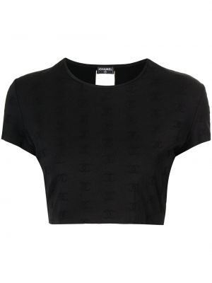 Marškinėliai Chanel Pre-owned juoda