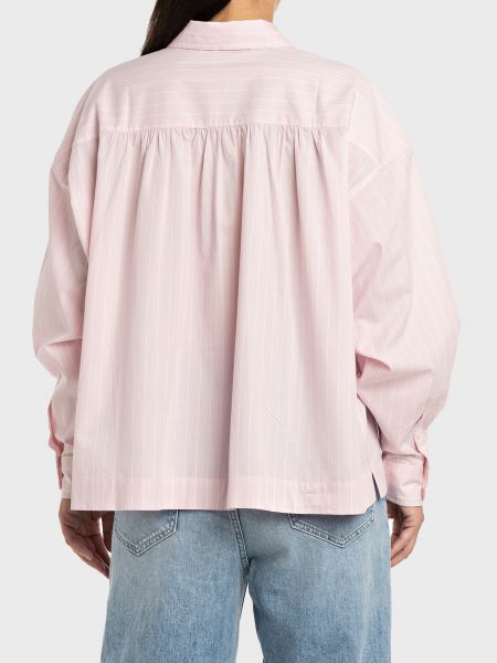 Рубашка в полоску Replay розовая