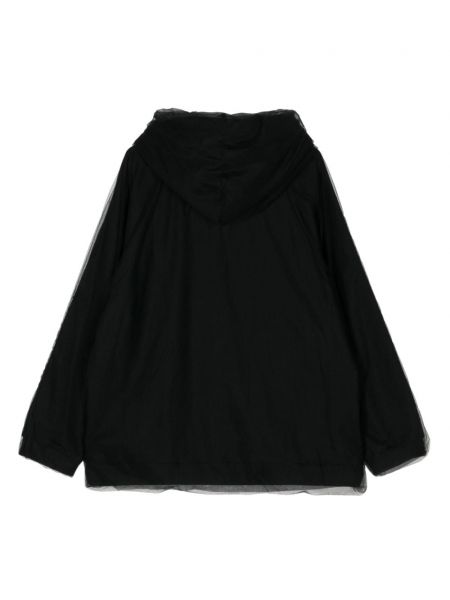 Bluza z kapturem bawełniana z siateczką Undercover czarna