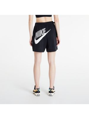 Fleecové kraťasy s vysokým pasem Nike černé