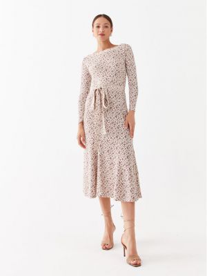 Jacquard pamučna haljina s cvjetnim printom Polo Ralph Lauren