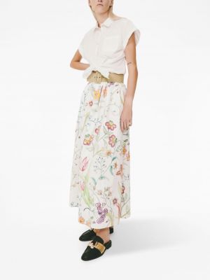Mustriline lilleline kleit Rosie Assoulin valge