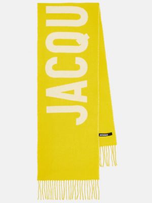 Шерстяной шарф Jacquemus желтый
