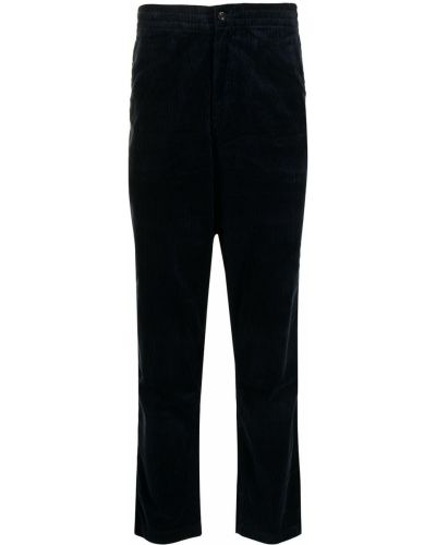 Bombažne ravne hlače Polo Ralph Lauren modra