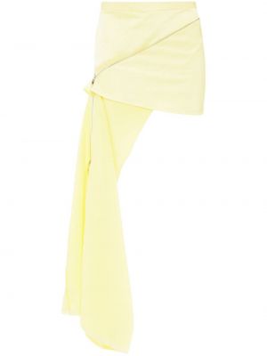 Mini sukně na zip z polyesteru Jw Anderson - žlutá