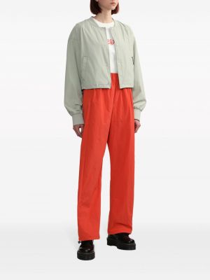 Rovné kalhoty s výšivkou Izzue oranžové