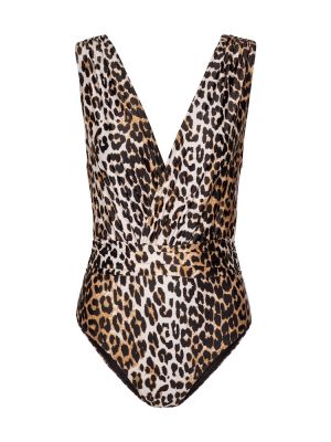Raštuotas maudymosi kostiumėlis leopardinis Ganni