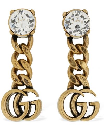 Kolczyki z kryształkami Gucci złote