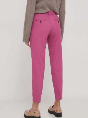 Jednobarevné kalhoty Sisley růžové