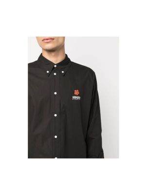 Camisa con botones de flores Kenzo negro