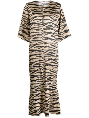 Μάξι φόρεμα με σχέδιο με ρίγες τίγρη Ganni