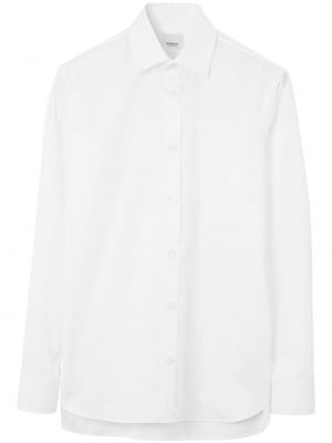 Klasická bavlnená košeľa na gombíky Burberry - biela