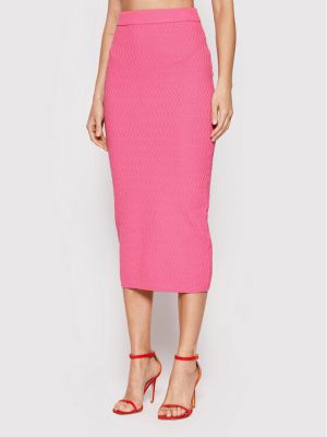 Slim fit pouzdrová sukně Glamorous růžové