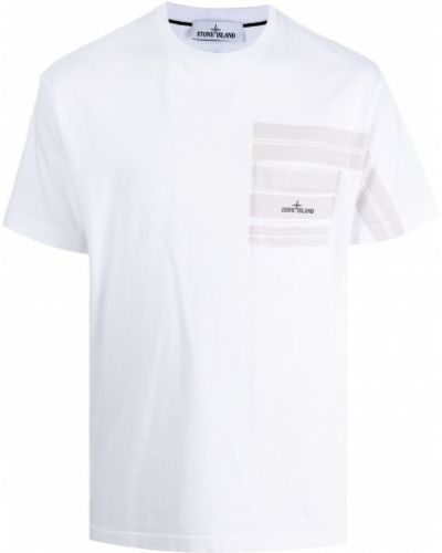 Camiseta a rayas Stone Island blanco